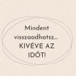 Mindent visszaadhatsz… KIVÉVE AZ IDŐT!
